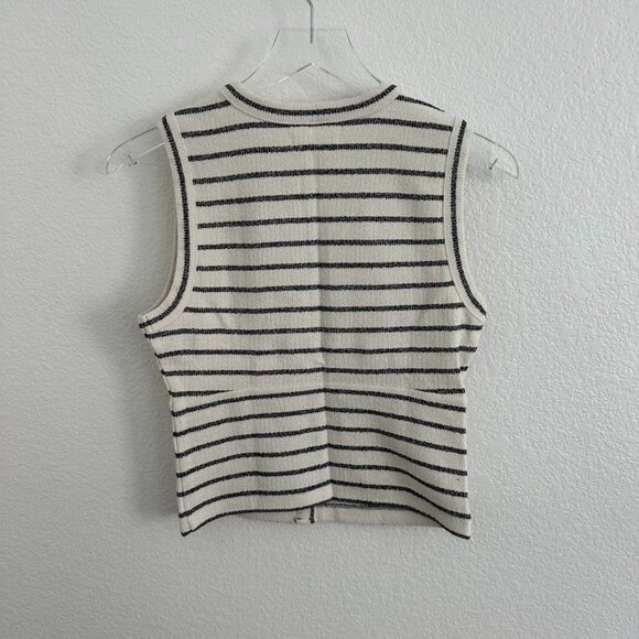 Madewell Split-Crewneck Cardigan Tank in Lighthouse Stripe - Picture 10 of 10